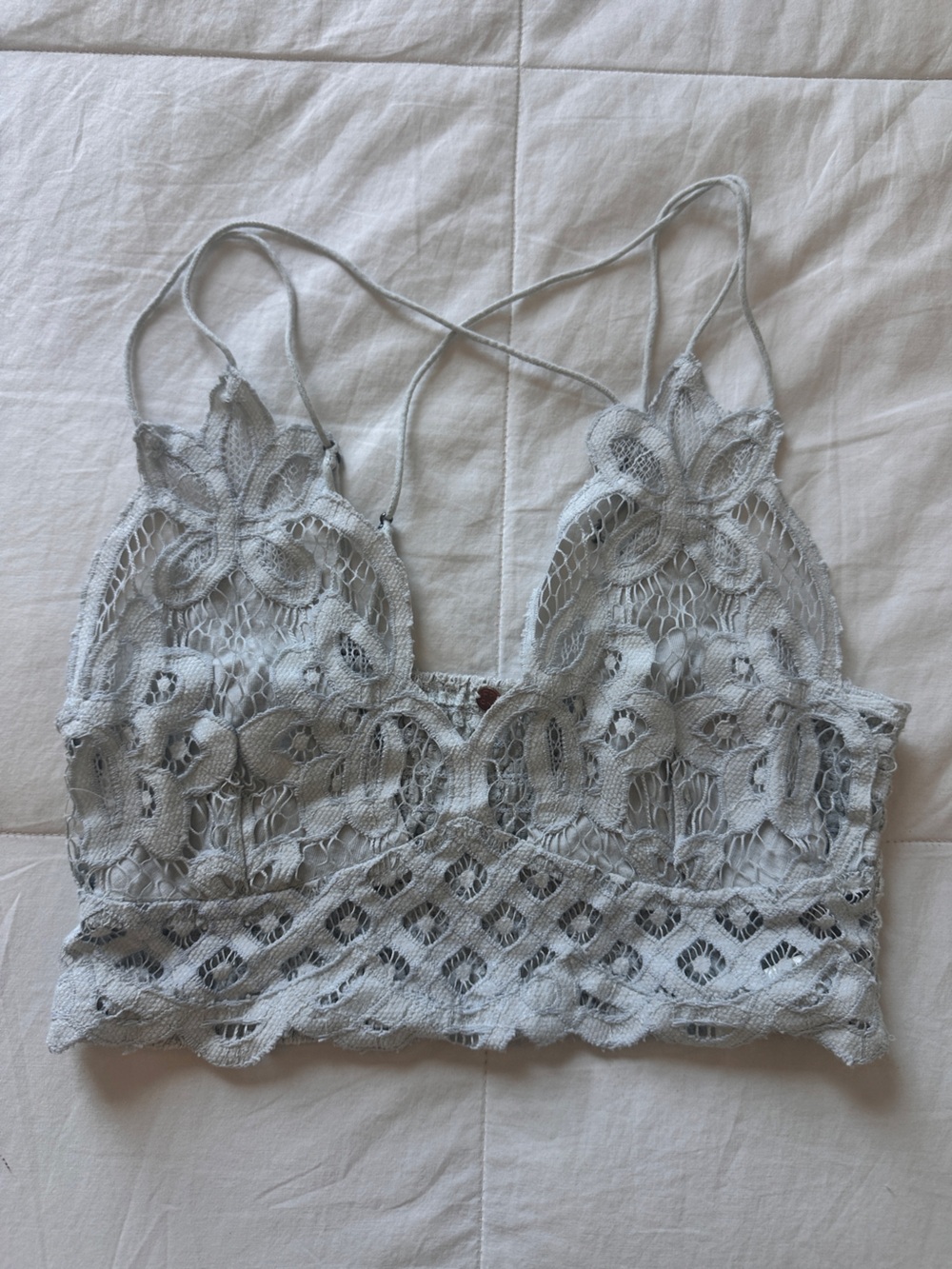 Free People light blue Lace Crochet Bralette